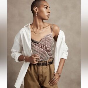 Banana Republic Petite Silky Sleeveless Cowl Cami Top NWOT